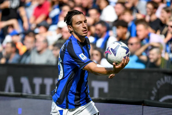 İtalya futbol takımı Serie A maçında Inter 'in Matteo Darmian portresi Udinese Calcio vs Inter - FC Internazionale at the Friuli - Dacia Arena stadyumu, Udine, İtalya, 18 Eylül 2022