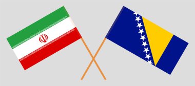 Bosna-Hersek ve İran 'ın çapraz bayrakları