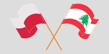 Lübnan ve Polonya 'nın çapraz ve dalgalı bayrakları