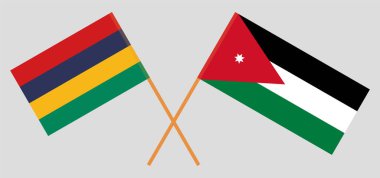 Mauritius ve Ürdün 'ün çapraz bayrakları