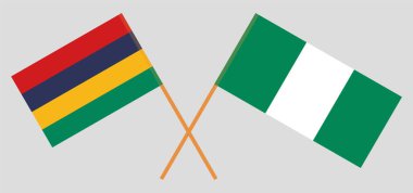Mauritius ve Nijerya 'nın çapraz bayrakları
