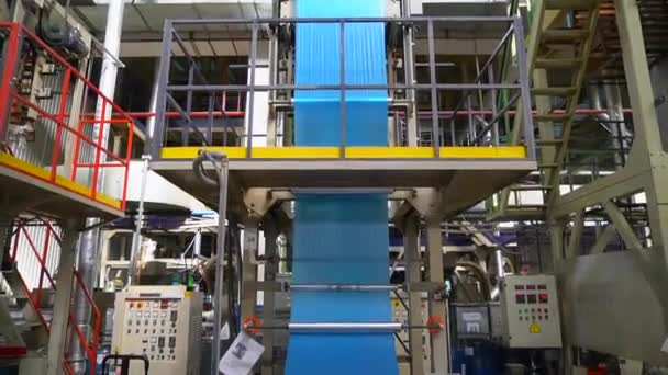 Plastik torba otomasyon üretim hattı — Stok video