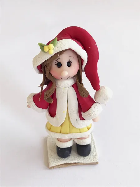 Κρύο Πορσελάνη Χριστούγεννα Κορίτσι Σχήμα — Φωτογραφία Αρχείου