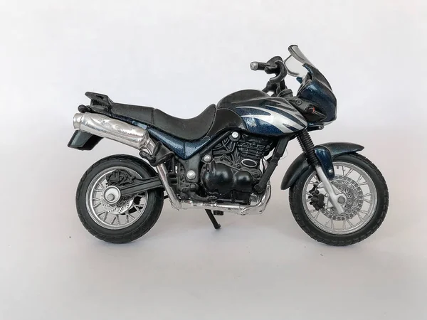 Model Figurky Motocyklu Kovová Modř — Stock fotografie