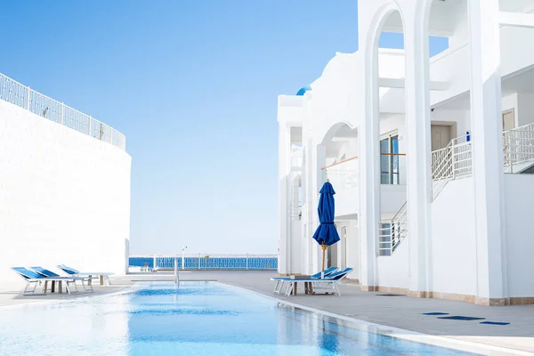 Sharm Sheikh Egypt 2022 Luxury Hotel Pool Blue Sky — Stock Photo, Image