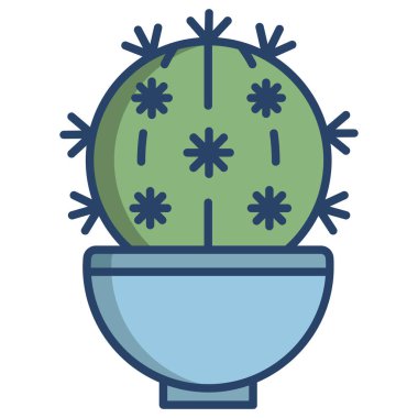 Kaktüs Simgesi, vektör illüstrasyonu