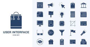 beyaz arkaplanda izole edilmiş web tasarımı için kullanıcı arayüzü simgesi