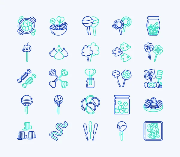 Ilustración Vectorial Conjunto Dulces — Archivo Imágenes Vectoriales