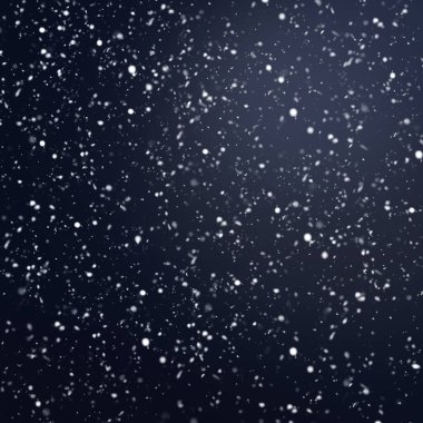 Siyah arkaplana düşen kar