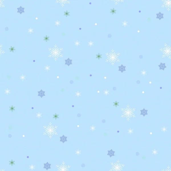 雪片青い背景にシームレスなパターン — ストック写真