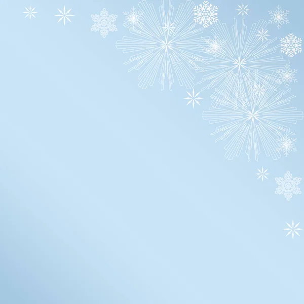 Bílá Krásná Sněhové Vločky Modrém Pozadí — Stock fotografie