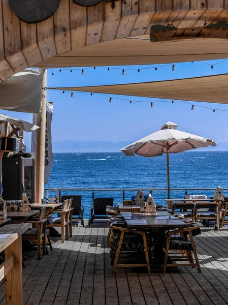 Schöne Aussicht Auf Die Cafés Strand — Stockfoto