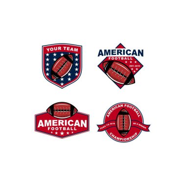 Amerikan futbolu logo şablonu logo tasarımı