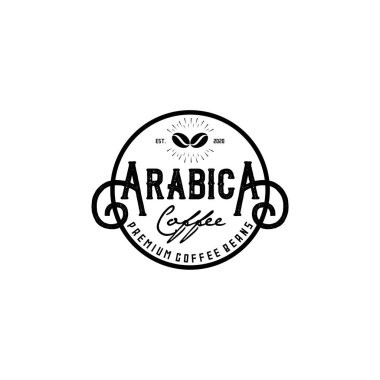 Arap kahvesi Premium Fasulye logosu tasarımı
