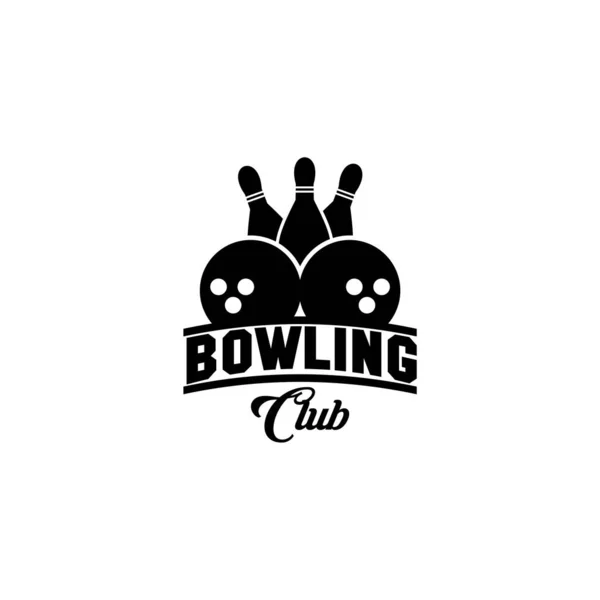 Bowling Club Sport Vettoriale Logo Design — Vettoriale Stock