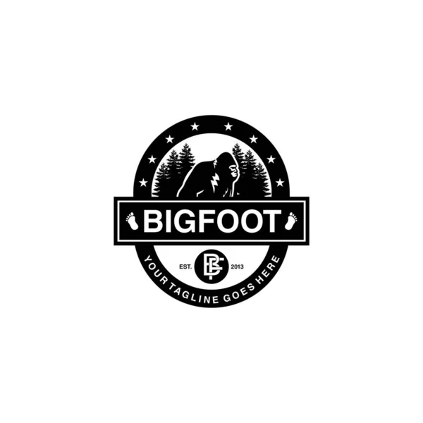 Großes Fußabzeichen Logo — Stockvektor