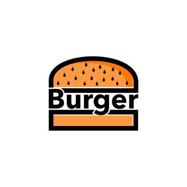 Hamburger simgesi vektör logosu tasarımı