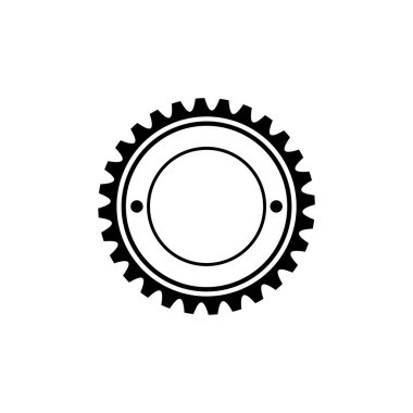 çember dişli logo amblemi vektör logosu tasarımı