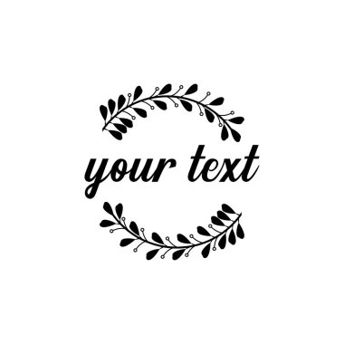 Çember siyah renk renk çerçeve vektör logo tasarımını terk eder