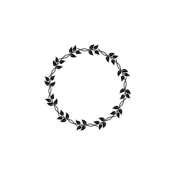 Galhos Circulares Folhas Logotipo Modelo —  Vetores de Stock