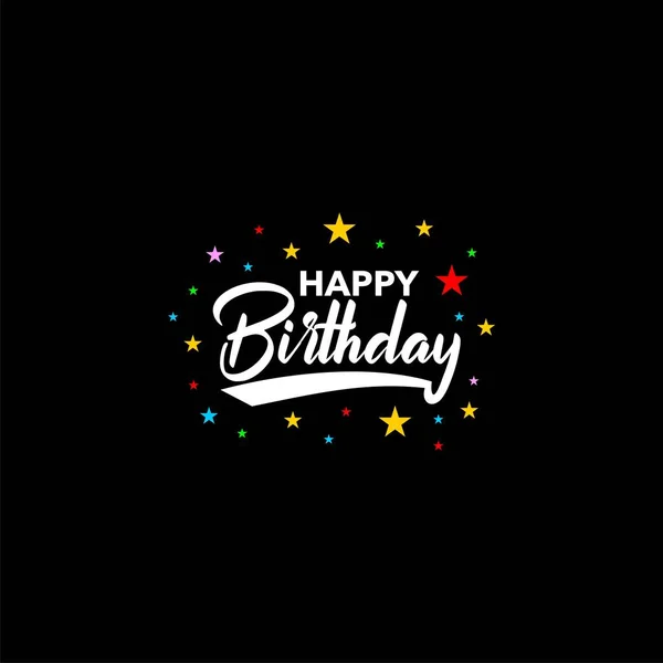 Happy Birthday Party Lettering Vector — Stock Vector