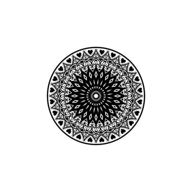 Lüks mandala çiçeği etnik vektör logosu tasarımı