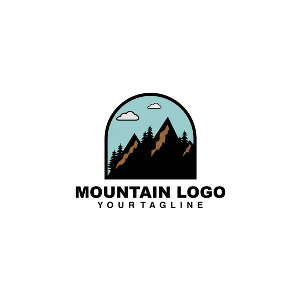 Badge Escalade Aventure Montagne Logo Vectoriel Design — Image vectorielle
