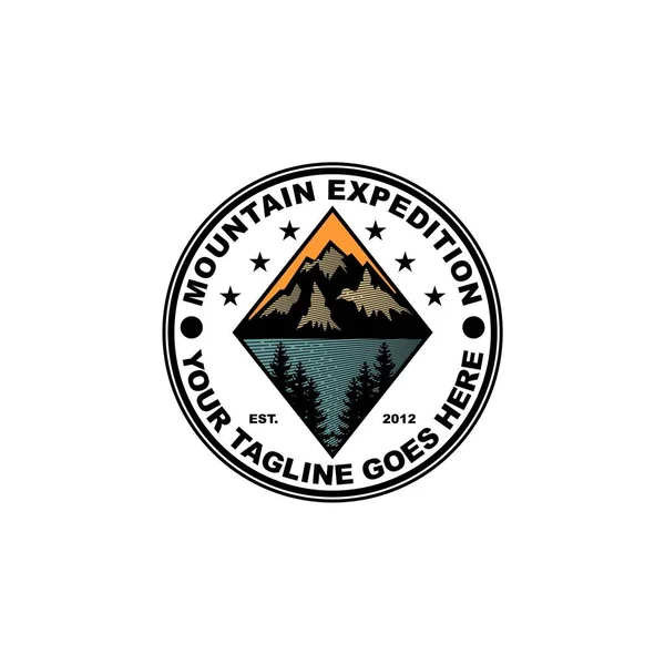 Logo Expédition Montagne Logo — Image vectorielle