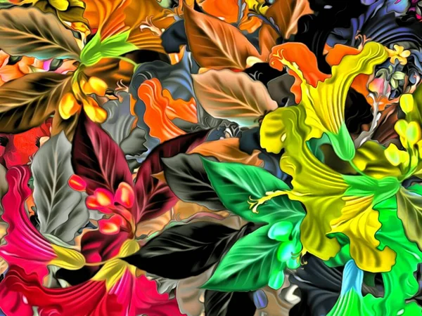 Astratto Texture Sfondo Floreale Colori Adesivi Diverse Dimensioni — Foto Stock
