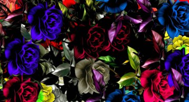 Farklı boyutlardaki renk etiketlerinin soyut çiçek arkaplan dokusu