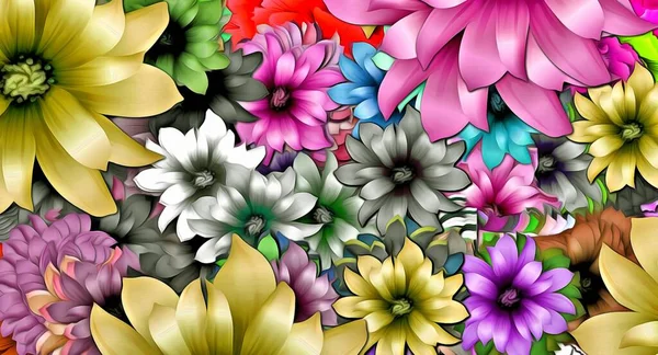 Abstrakcyjny Kwiatowy Tło Tekstura Faktura Kolor Naklejka Różny Rozmiar — Zdjęcie stockowe