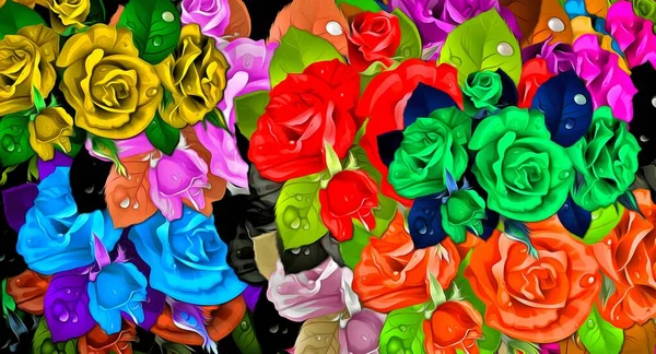 Textura Fondo Floral Abstracta Textura Colores Pegatinas Diferentes Tamaños — Foto de Stock