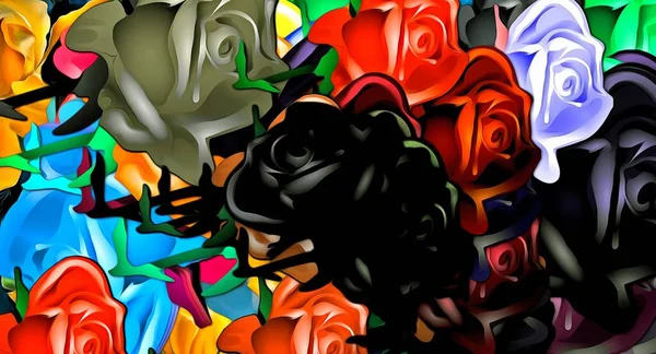 Абстрактная Текстура Цветочного Фона Текстуры Цветов Наклейки Разных Размеров — стоковое фото
