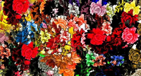 Abstract Floral Background Texture Texture Colors Stickers Different Sizes — Stock Photo, Image