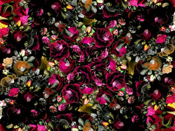 Astratto Texture Sfondo Floreale Colori Adesivi Diverse Dimensioni — Foto Stock