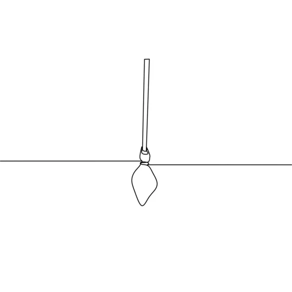 Безперервний Креслення Вітряної Палички Простий Дизайн Єкт Одна Лінія Мистецтво — стоковий вектор