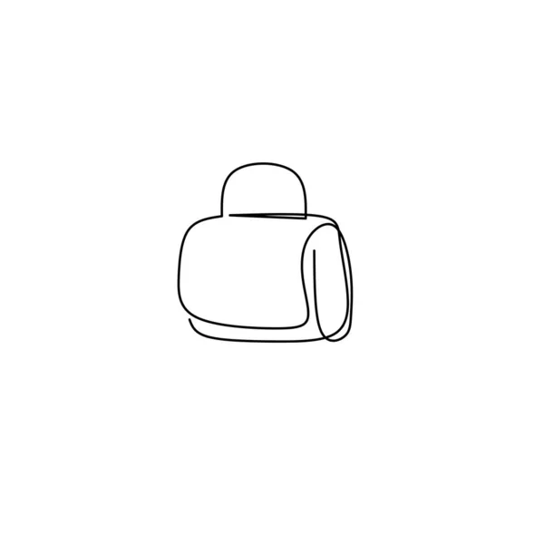 Continuous Line Drawing Hand Bag Object One Line Single Line — Stock Vector