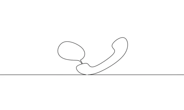 Безперервний Лінійний Малюнок Телефону Бульбашковою Промовою Діловою Комунікацією Єктом Однієї — стоковий вектор