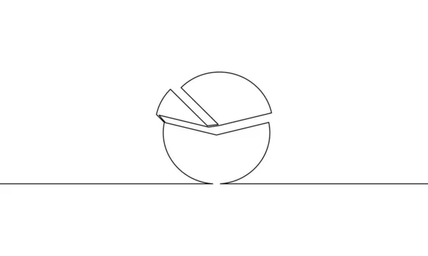 Непрерывный Рисунок Круговой Диаграммы Рост Бизнеса Иконка Бизнес Концепции Объект — стоковый вектор