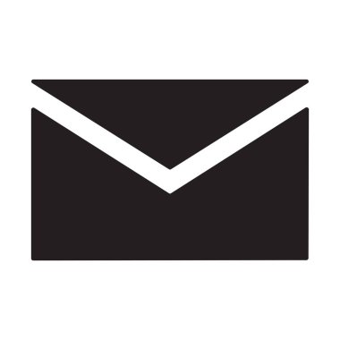 Beyaz arkaplanda basit biçimdeki zarf ya da harf simgesi izole edildi.