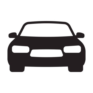 Araç Simgesi beyaz arkaplanda basit bir şekilde izole edildi