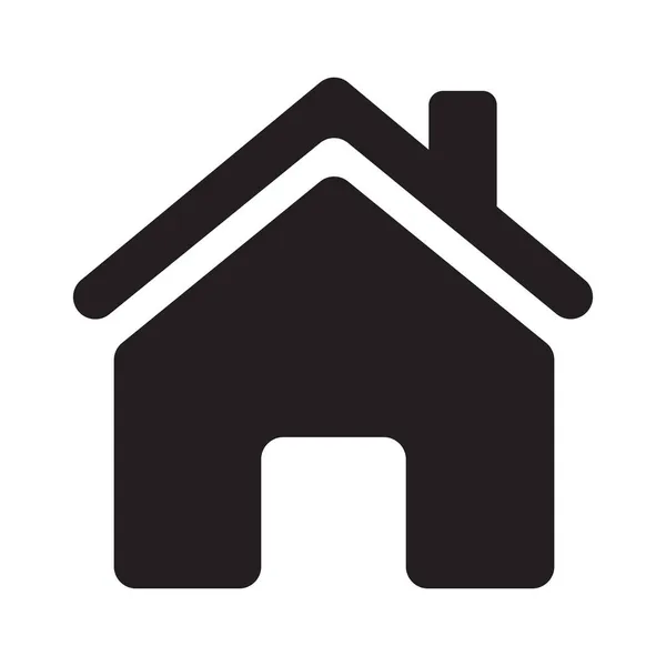 Icono Inmobiliario Forma Casa Estilo Sencillo Sobre Fondo Blanco Aislado — Vector de stock