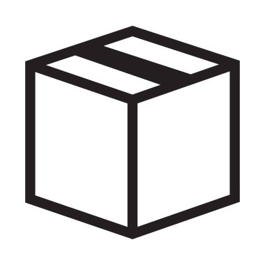 Beyaz arkaplanda basit bir şekilde ürün veya ambalaj simgesi.