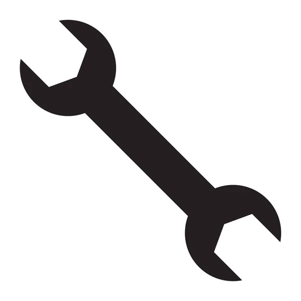 Wrench tool icon in simple style on white background. — Stock Vector