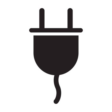 Beyaz arkaplanda elektrik ve enerji tüketim simgesi