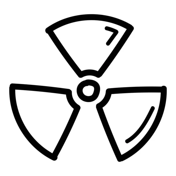 Hand Drawn Chemical Radiation Icon Doodle Style Isolated — 图库矢量图片