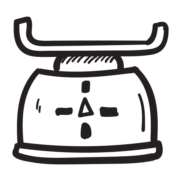 Χειροποίητο Εικονίδιο Κλιμάκων Κουζίνας Στυλ Doodle Απομονωμένο — Διανυσματικό Αρχείο