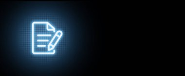 Neon efektli bir belgeyi imzalama ve alanı kopyalama kavramı.