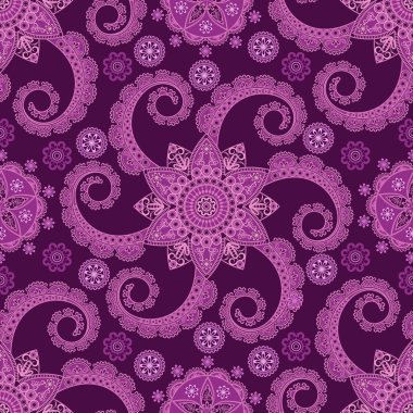 Geleneksel oryantal elementlere dayanan kusursuz vektör deseni. Leylak deseni tekstil, kumaş, duvar kağıtları, ambalaj kağıdı ve diğer basılmış amaçlar için uygundur..