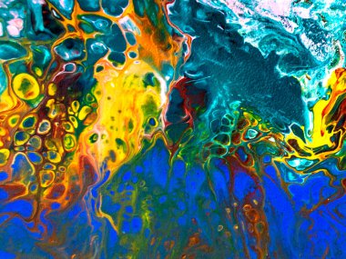 Çağdaş sanat sıvısı boyaları. Akışkan sanat tekniğinde el yapımı özel bir arka plan. Akrilik resim. Benzersiz duvar kağıtları, poster, afiş, kartvizit, ambalaj, kapak tasarımı.